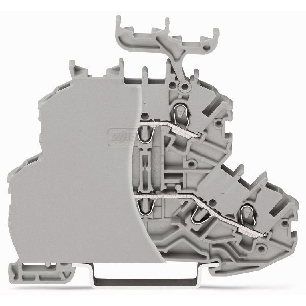 Double-deck terminal block Through/through terminal block with end pla image 1