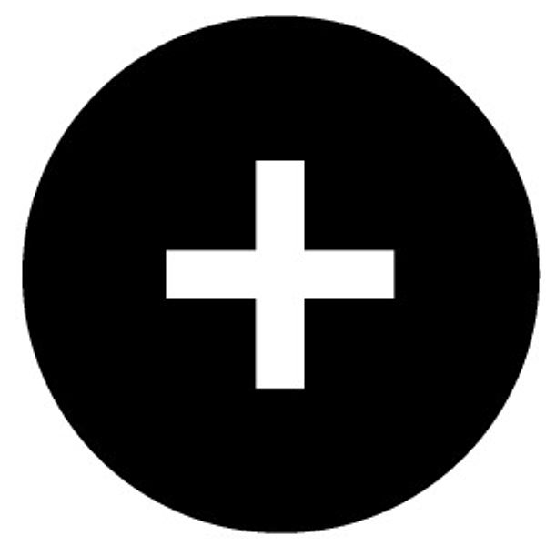 Button plate, raised black, + image 2