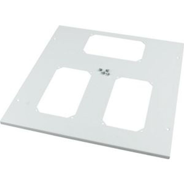 Top plate, F3A-flanges XF, for, WxD=600x600mm, IP55, grey image 2