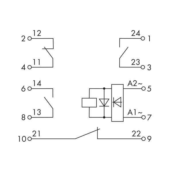 Relay module Nominal input voltage: 24 … 230 V AC/DC 2 break and 2 mak image 7