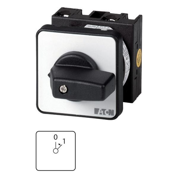 On switches, T0, 20 A, center mounting, 1 contact unit(s), Contacts: 1, 45 °, momentary, With 0 (Off) position, With spring-return to 0, 0 image 2