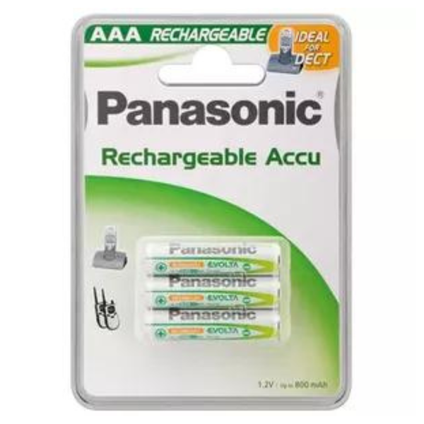 PANASONIC Rechargeae Dect HR03 AAA 750mAh BL3 image 1