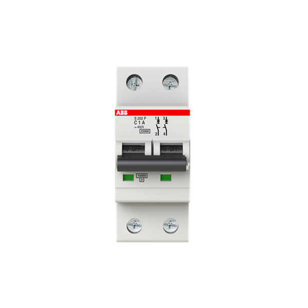 S202P-C1 Miniature Circuit Breaker - 2P - C - 1 A image 6