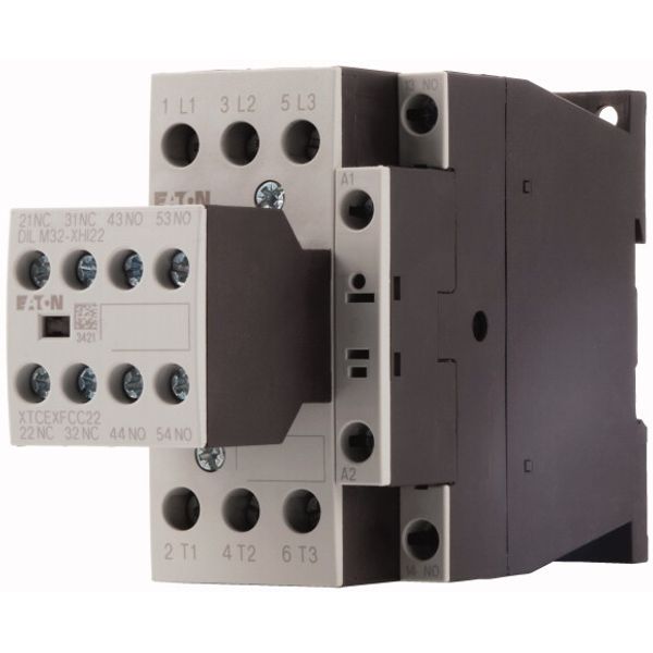 Contactor, 380 V 400 V 15 kW, 3 N/O, 2 NC, RDC 24: 24 - 27 V DC, DC operation, Screw terminals image 3