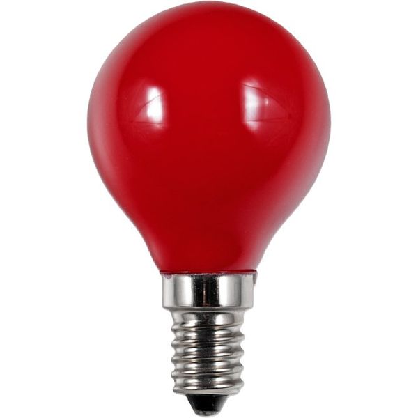 LED E14 Fila Ball G45x75 230V 1W AC Red Non-Dim image 2