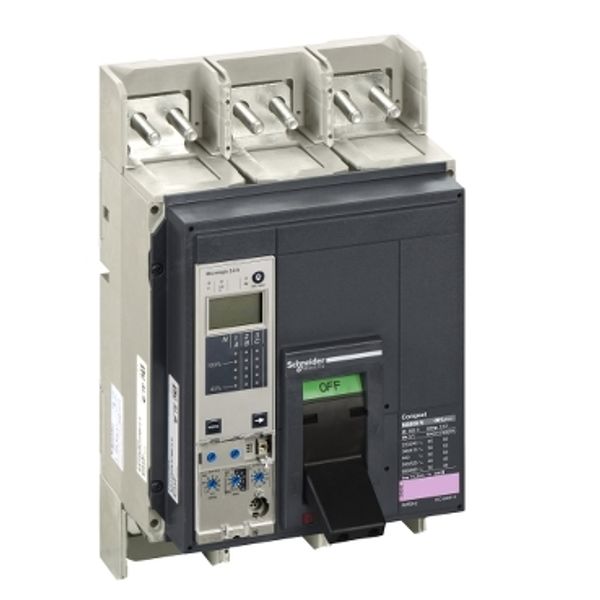 circuit breaker ComPact NS800N, 50 kA at 415 VAC, Micrologic 5.0 A trip unit, 800 A, fixed,3 poles 3d image 2