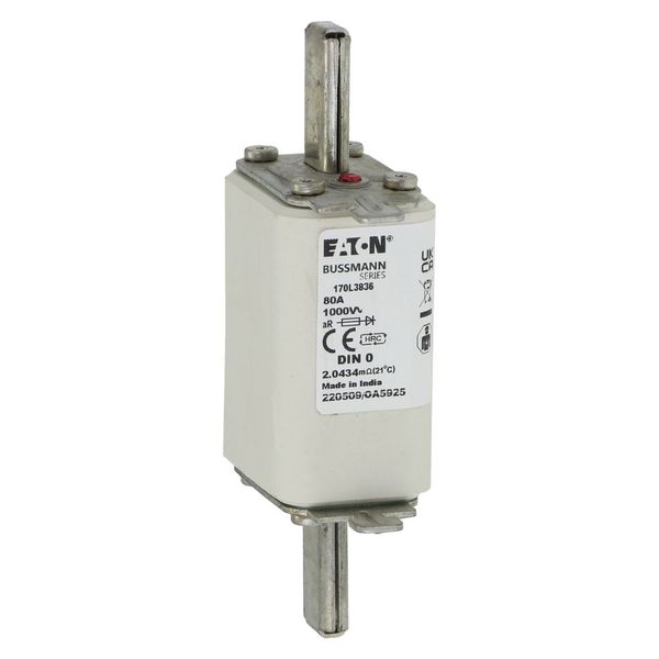 Fuse-link, high speed, 40 A, AC 1000 V, DIN 0, 35 x 60 x 125 mm, aR, DIN, IEC, single indicator image 8