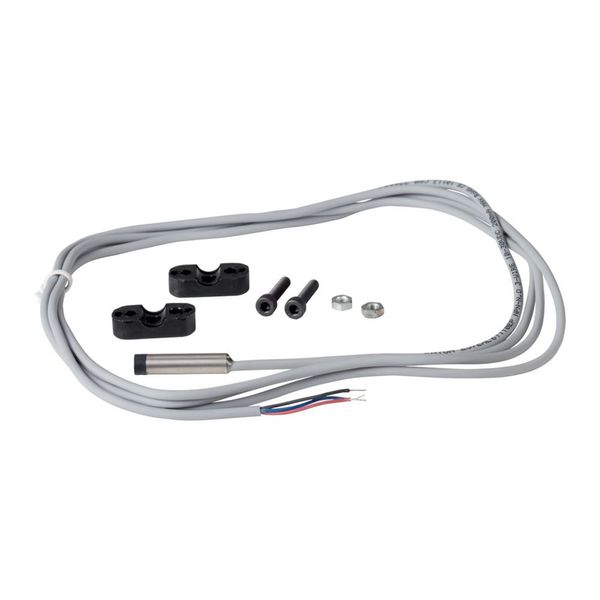 Proximity switch, E57 Miniatur Series, 1 N/O, 3-wire, 10 - 30 V DC, 6,5 mm, Sn= 1 mm, Flush, NPN, Stainless steel, 2 m connection cable image 3