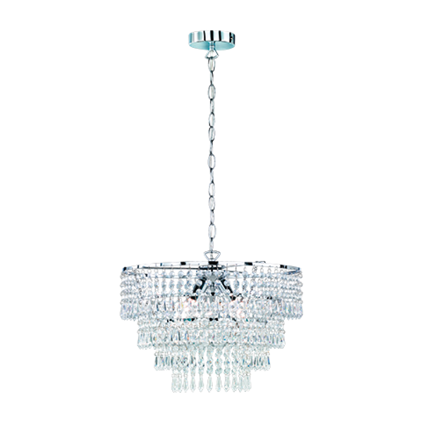 Orient chandelier 3xE14 chrome image 1