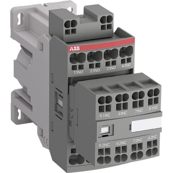 Block Contactor Relay 7 NO, 1 NC Coil 24 V DC Push-in Spring Terminals image 1