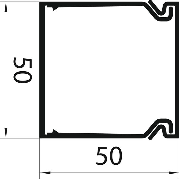 HFVK 5050 lgr Slotted cable trunking system HF DIN Set 50x50 7035 image 2