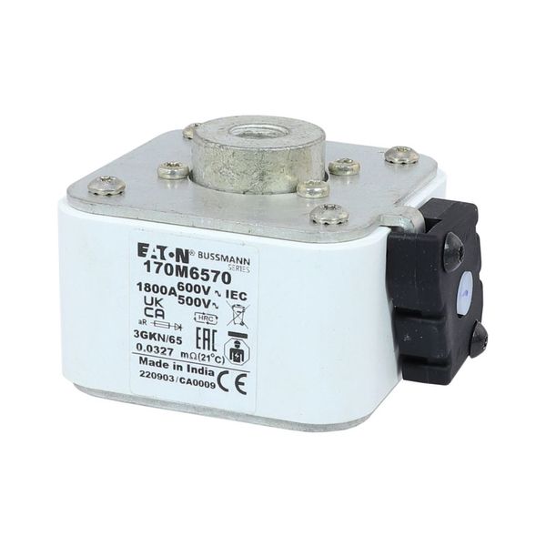 Fuse-link, high speed, 1800 A, AC 600 V, size 3, 76 x 92 x 65 mm, aR, IEC, UL, single indicator image 22