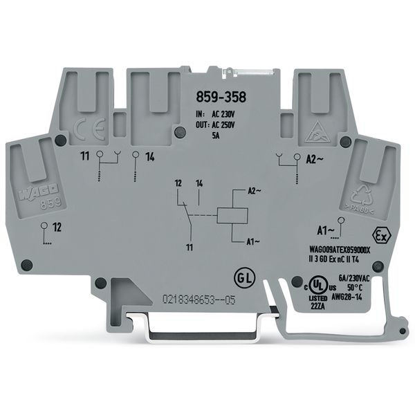 Relay module Nominal input voltage: 230 V AC/DC 1 changeover contact g image 4