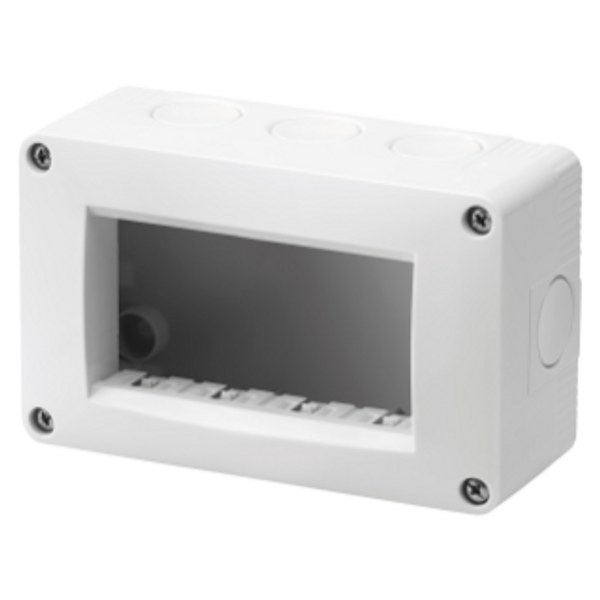 SELF-SUPPORTING EMPTY CONTAINER - PROTECTED IP40 4 GANG - RAL 7035 GREY - CHORUSMART image 1