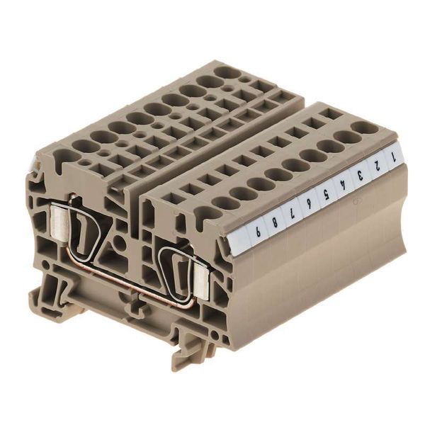 Feed-through terminal block, Tension-clamp connection, 4 mm², 800 V, 3 image 1