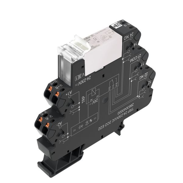 Relay module, 24 V UC ±10 %, Green LED, Rectifier, 1 CO contact (AgNi) image 4