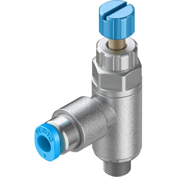 GRLA-M5-QS-3-RS-D One-way flow control valve image 1