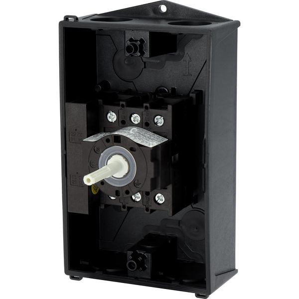 Safety switch, P1, 25 A, 3 pole, 1 N/O, 1 N/C, STOP function, With black rotary handle and locking ring, Lockable in position 0 with cover interlock, image 38