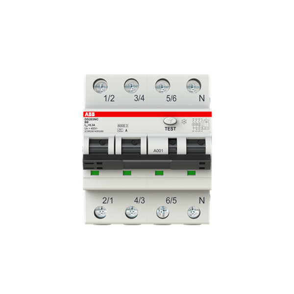 DS203NC B8 A300 Residual Current Circuit Breaker with Overcurrent Protection image 3