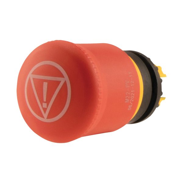 Emergency stop/emergency switching off pushbutton, RMQ-Titan, Mushroom-shaped, 38 mm, Non-illuminated, Pull-to-release function, Red, yellow image 6