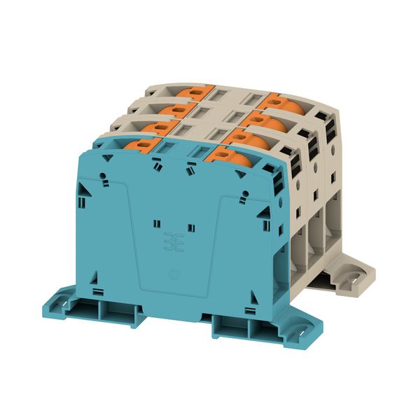 Feed-through terminal block, PUSH IN, 95 mm², 1000 V, 232 A image 1