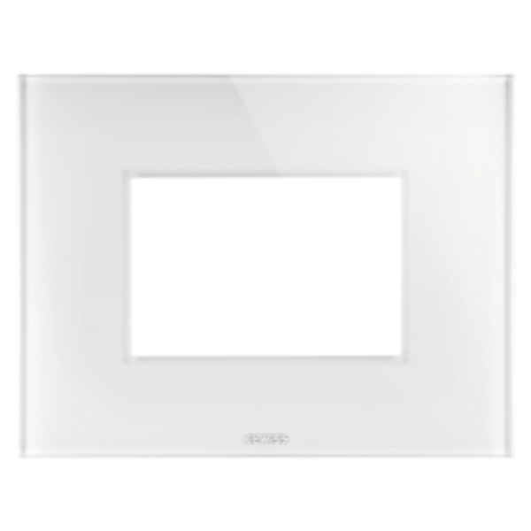 PLACCA ICE - IN GLASS - 3 MODULES - WHITE - CHORUSMART image 1