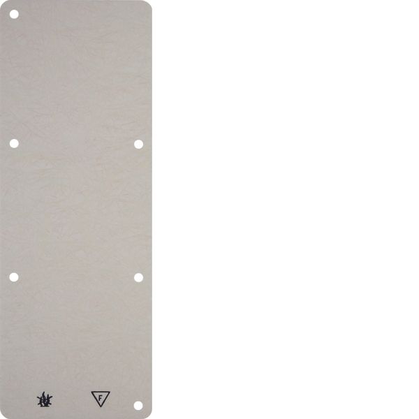 Base plate 3gang, self-extinguishing, surface-mtd, white image 1