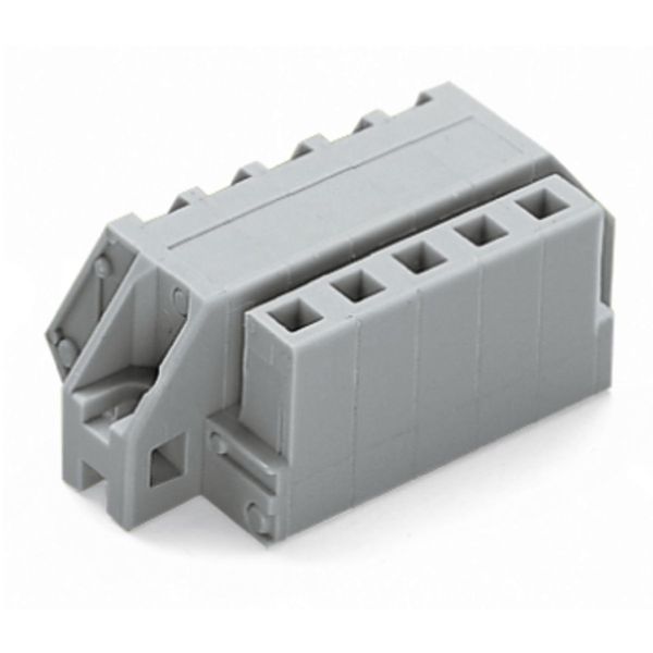 1-conductor female connector, angled CAGE CLAMP® 2.5 mm² gray image 1