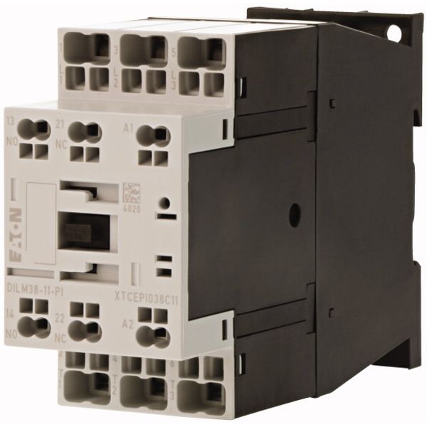 Contactor, 3 pole, 380 V 400 V 18.5 kW, 1 N/O, 1 NC, RDC 24: 24 - 27 V DC, DC operation, Push in terminals image 2