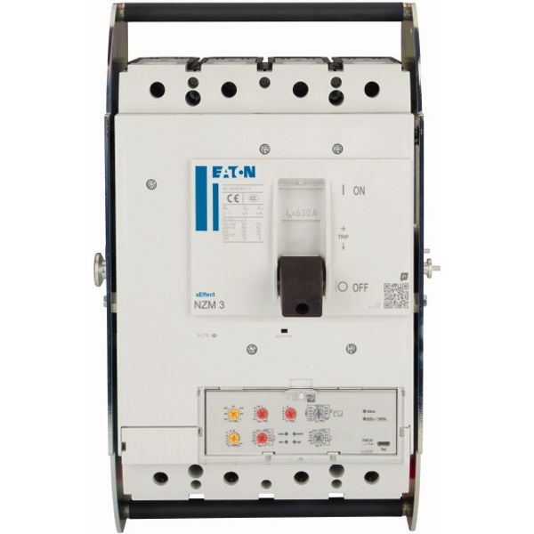 NZM3 PXR20 circuit breaker, 630A, 4p, earth-fault protection, withdrawable unit image 3