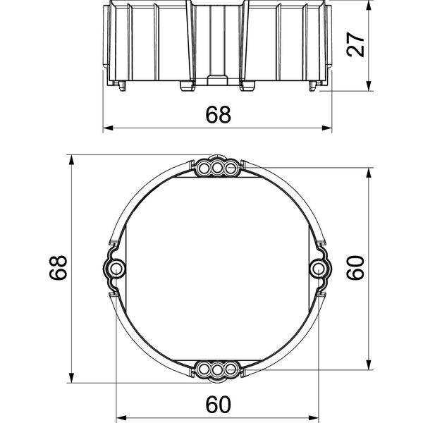 ZU 24-PR UP Plaster compensation ring for flush-mounted device box ¨60mm, H24mm image 2