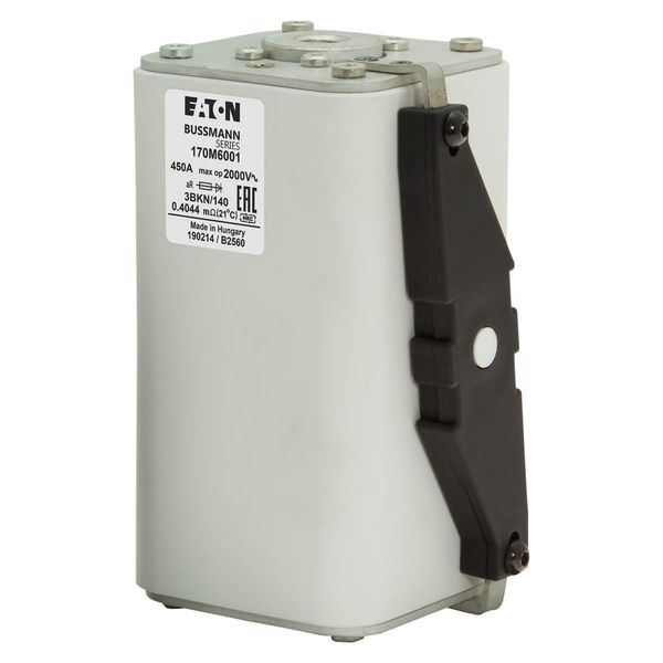 Fuse-link, high speed, 450 A, AC 2000 V, size 3, 74 x 96 x 143 mm, aR, IEC, single indicator image 8