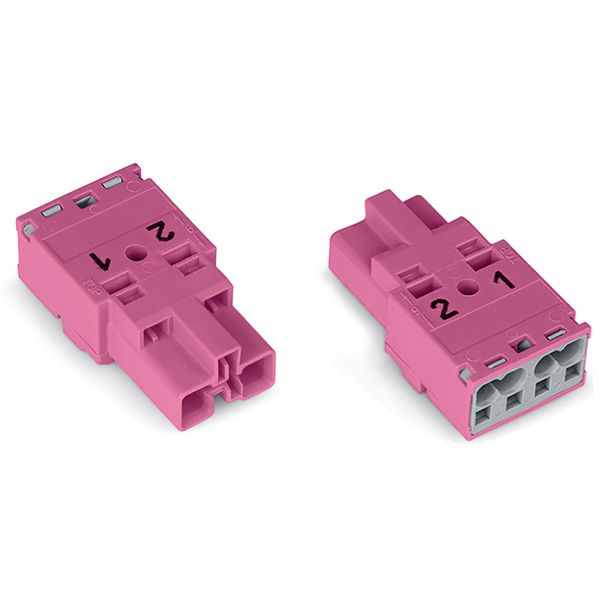 Plug 2-pole Cod. B pink image 3