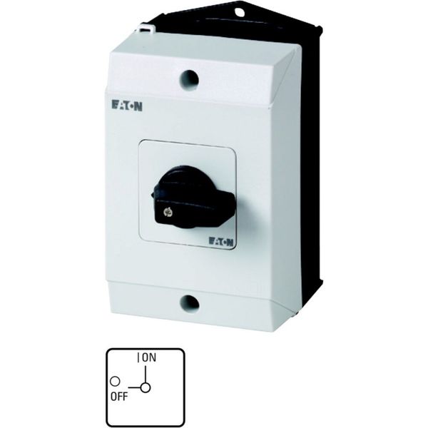 On-Off switch, 3 pole + N + 1 N/O + 1 N/C, 20 A, 90 °, surface mounting image 6