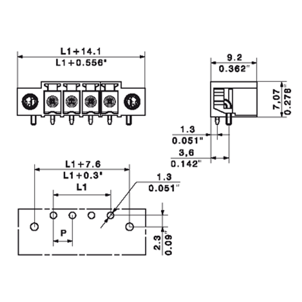 PCB plug-in connector (board connection), 3.81 mm, Number of poles: 2, image 4