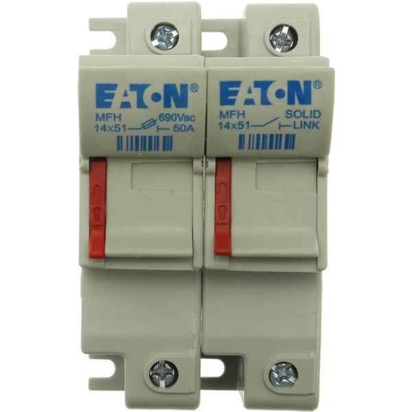 Fuse-holder, low voltage, 50 A, AC 690 V, 14 x 51 mm, 1P + neutral, IEC image 2