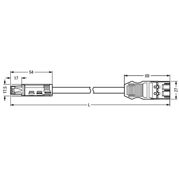 pre-assembled connecting cable Eca Plug/open-ended white image 5