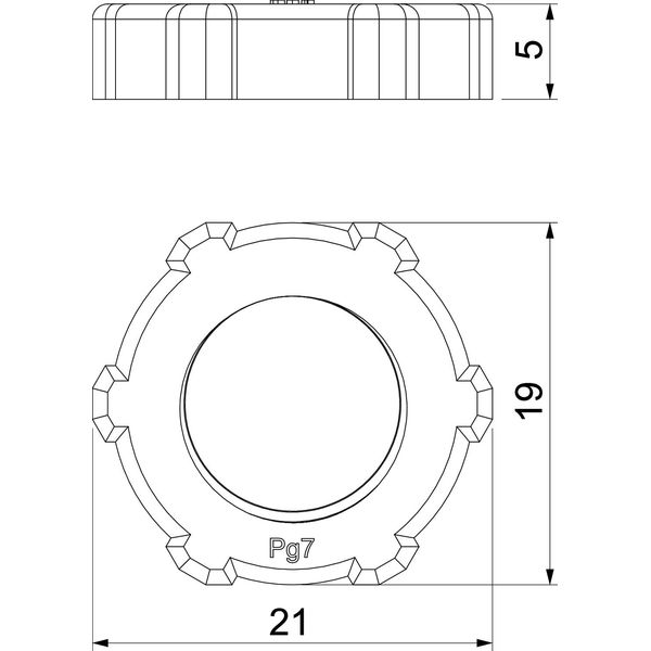 116 VDE PG7 PA Locknut  PG7 image 2