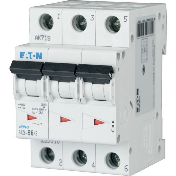 Miniature circuit breaker (MCB), 2 A, 3p, characteristic: B, 6 kA image 6