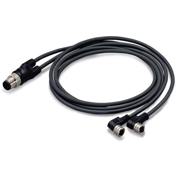 Sensor/Actuator cable 2xM8 socket angled M12A plug straight image 3