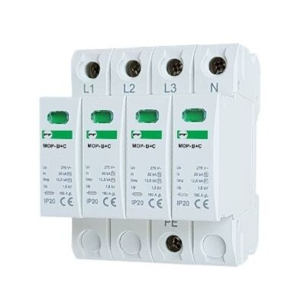 MOP4-BC275/20. Surge protection devices B+C/T1+T2/I+II, 4P, In=20kA, Uc=275V image 1