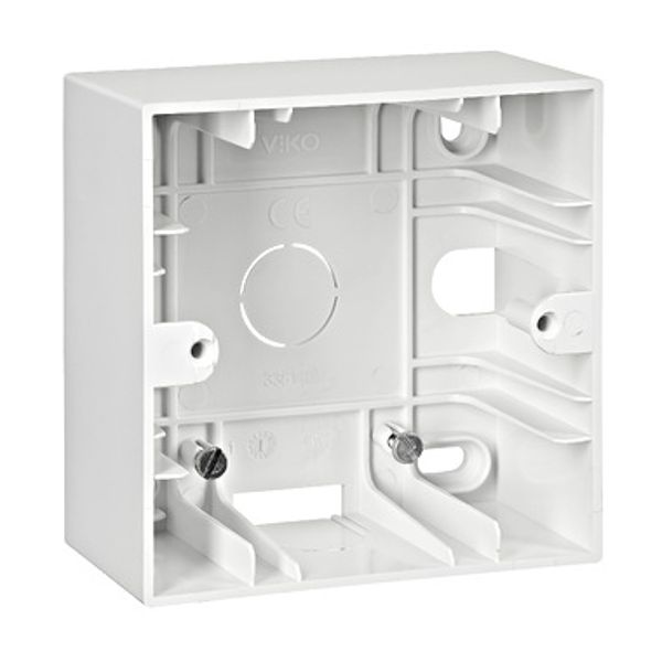 One gang wall mounting housing, white image 1