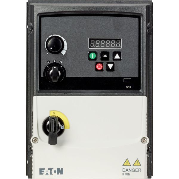 Variable frequency drive, 230 V AC, 1-phase, 10.5 A, 2.2 kW, IP66/NEMA 4X, Radio interference suppression filter, Brake chopper, 7-digital display ass image 16