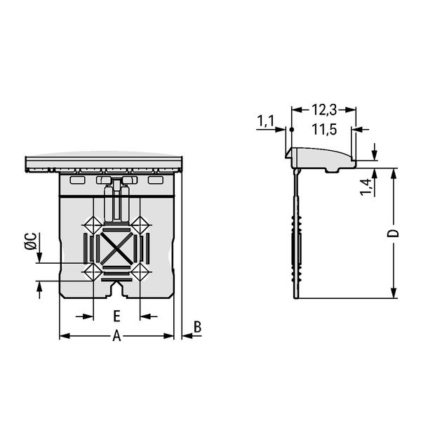 2092-1356 1-conductor THT female connector angled; push-button; Push-in CAGE CLAMP® image 5