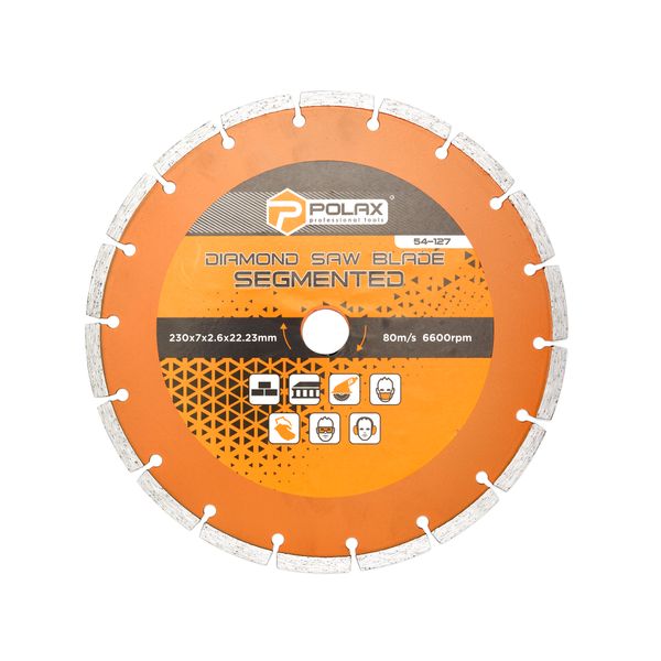 Diamond Segmented Saw Blade  230x7x2.6x22.23 image 1