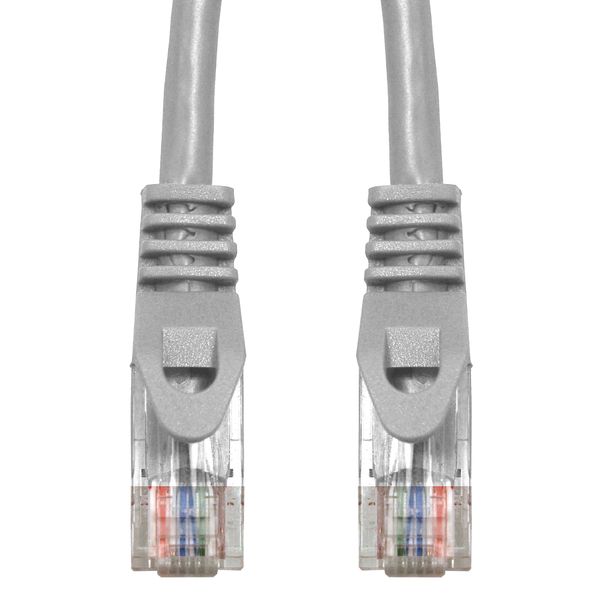 Patchcord RJ45 unshielded, Cat.6, PVC, grey, 1.0m image 1