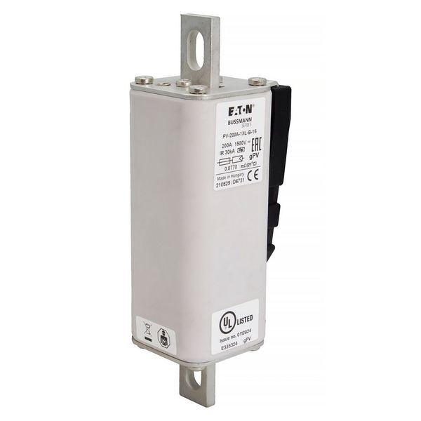 Fuse-link, high speed, 200 A, DC 1500 V, 1XL, 51 x 189 mm, gPV, IEC, UL, with indicator, bolt-in image 26