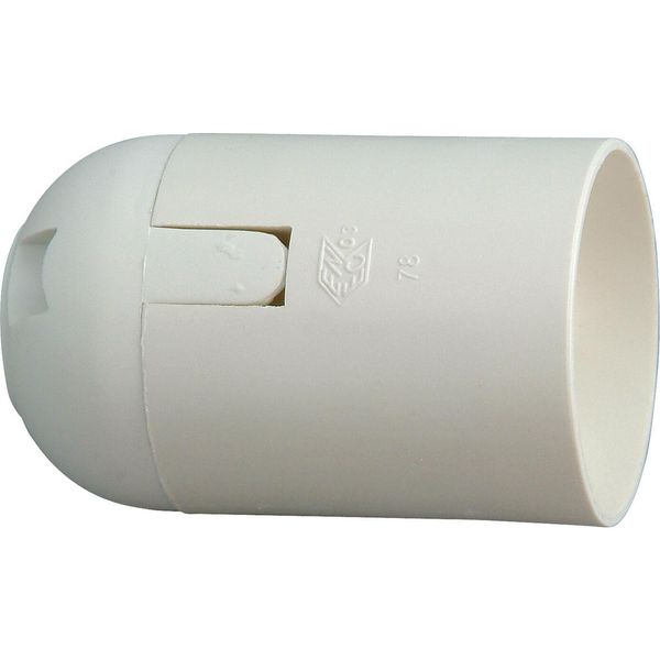 Plastic lampholder E27 white image 1