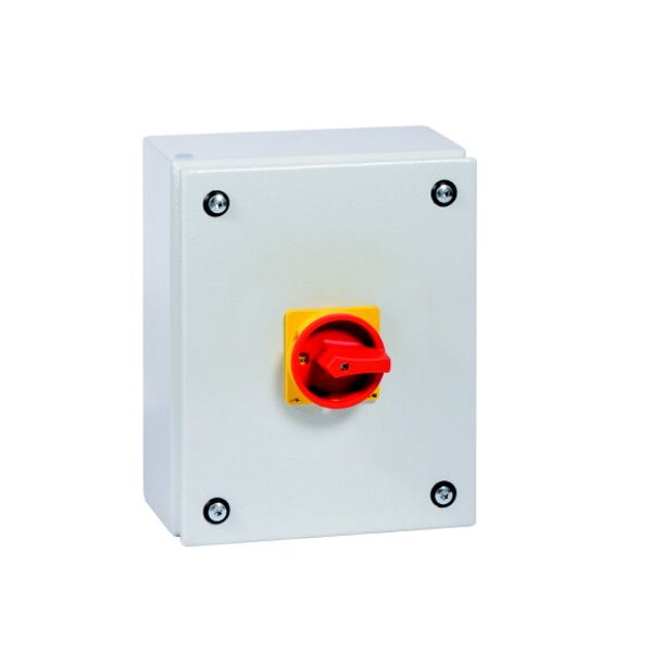 Main switch, T3, 32 A, surface mounting, 4 contact unit(s), 6 pole, 1 N/O, 1 N/C, Emergency switching off function, Lockable in the 0 (Off) position, image 3