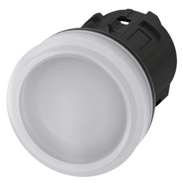 Indicator light, 22 mm, round, plastic, white, lens, smooth, with 3SU1001-6AA60-0AA0-Z Y13 image 2